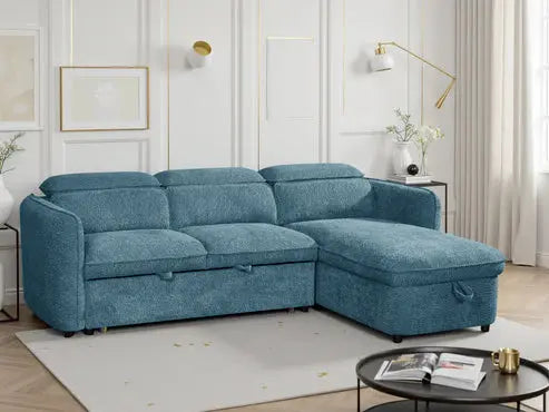 Capri Grey Universal Corner Sofa Bed | UK Manufactured | Solid Beech Hardwood & Reflex Foam Darnall Furniture