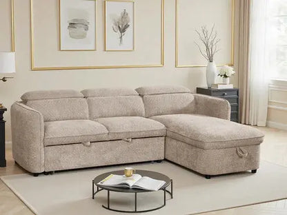 Capri Grey Universal Corner Sofa Bed | UK Manufactured | Solid Beech Hardwood & Reflex Foam Darnall Furniture