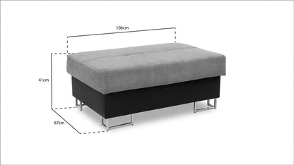 Anton Sofabed Black/Grey Right Hand Facing Corner Brand: Darnall Furniture