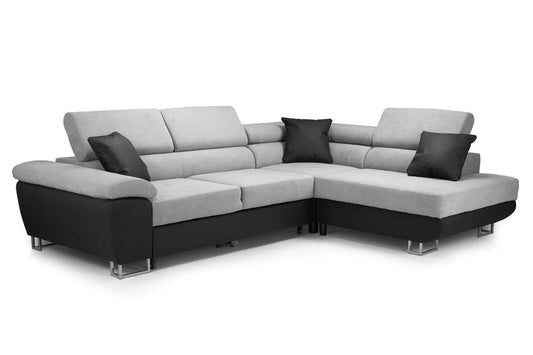 Anton Sofabed Black/Grey Right Hand Facing Corner Brand: Darnall Furniture