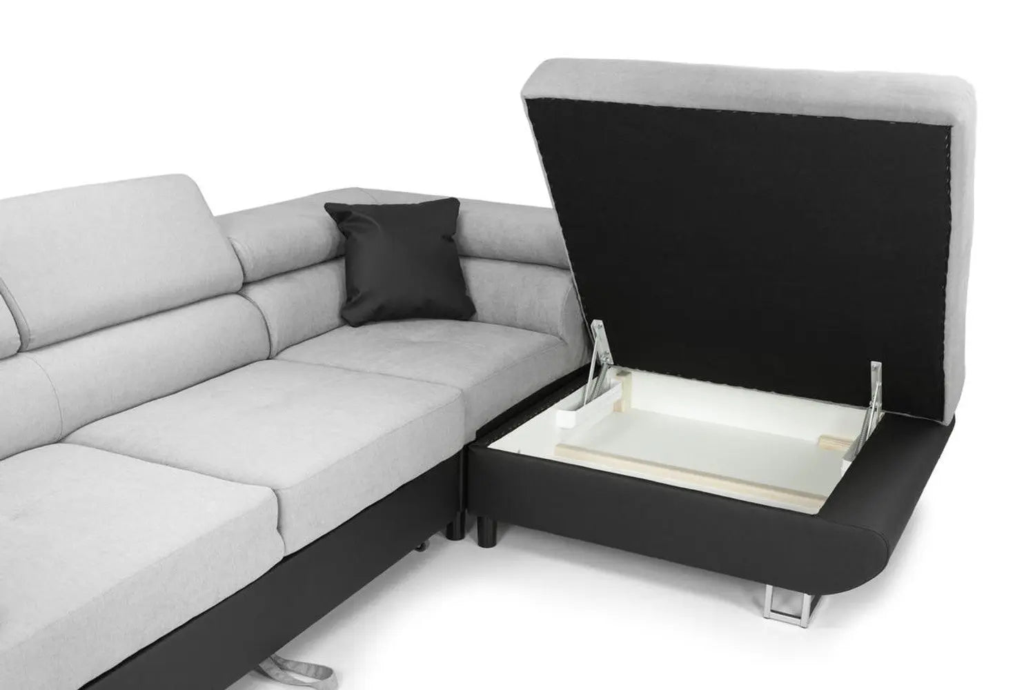 Anton Sofabed Black/Grey Right Hand Facing Corner Brand: Darnall Furniture