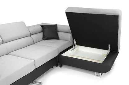 Anton Sofabed Black/Grey Right Hand Facing Corner Brand: Darnall Furniture