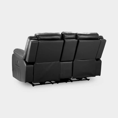 Harald Electric Recliner Sofa Black 2 Seater Darnall Furniture