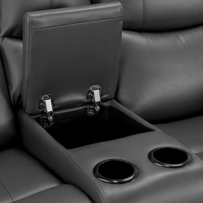Harald Electric Recliner Sofa Black 2 Seater Darnall Furniture