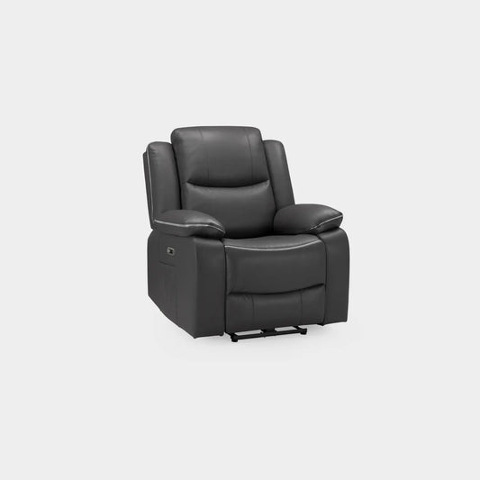 Harald Electric Recliner Sofa Black Armchair Darnall Furniture