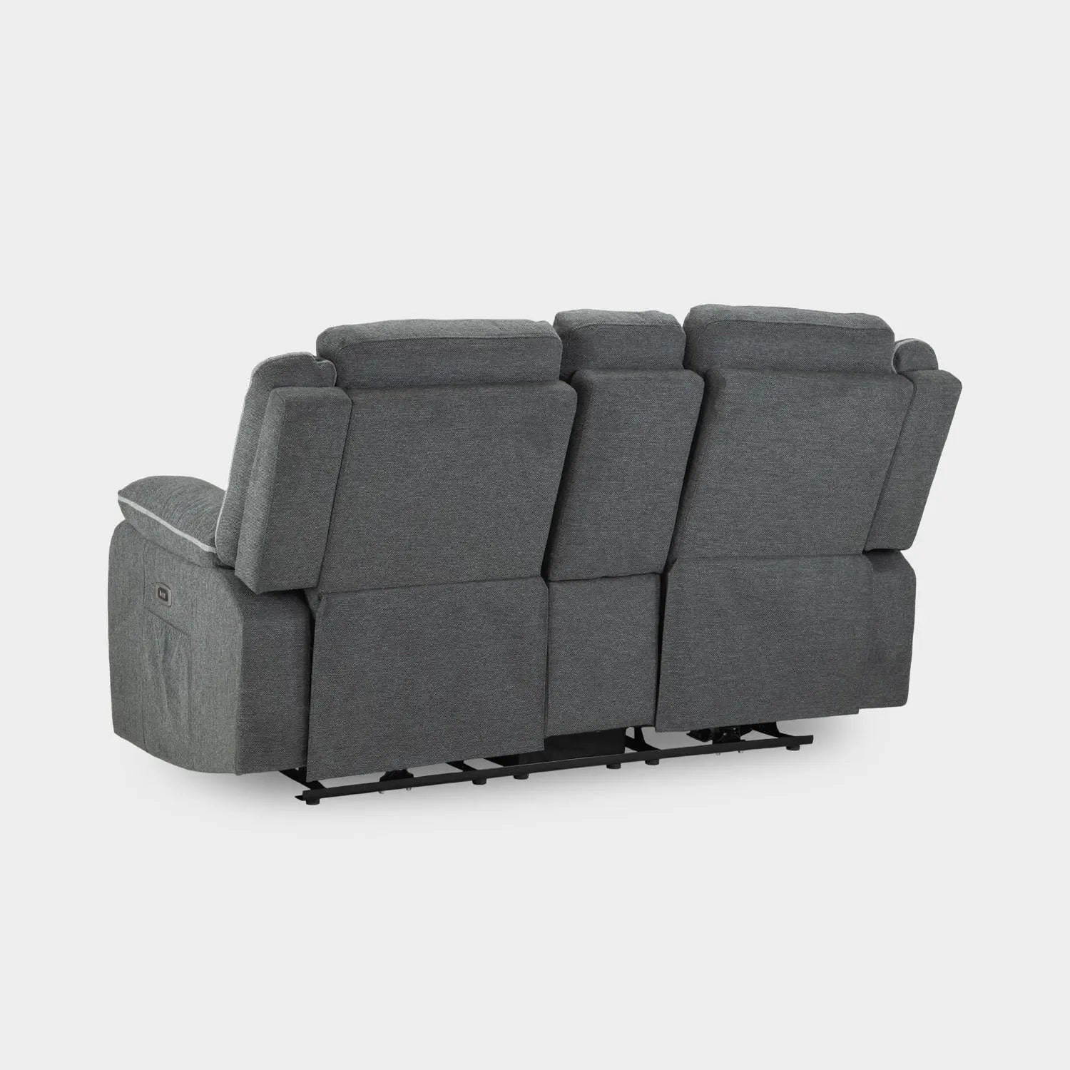 Harald Electric Recliner Sofa Black 2 Seater Darnall Furniture