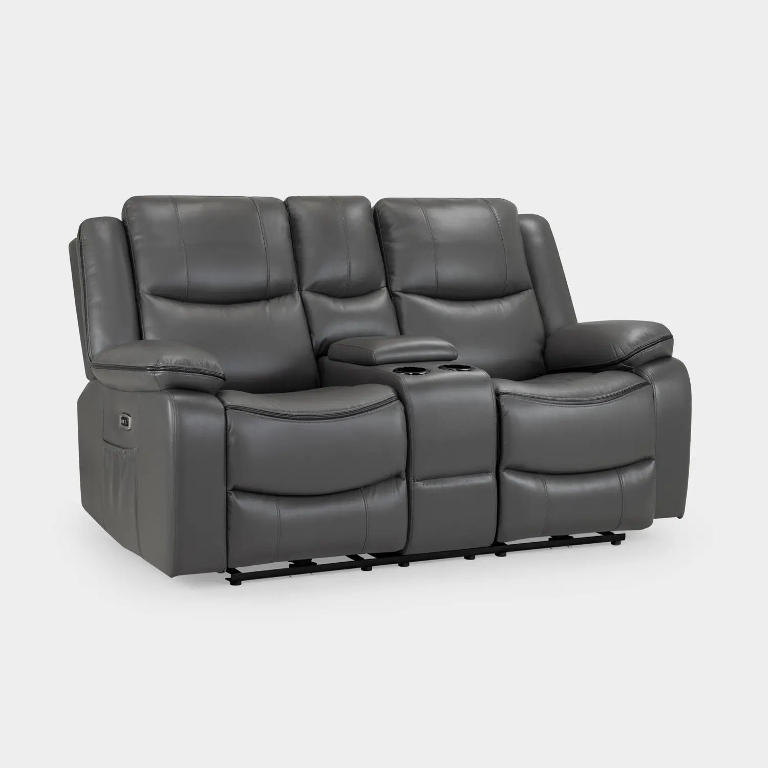 Harald Electric Recliner Sofa Black 2 Seater Darnall Furniture