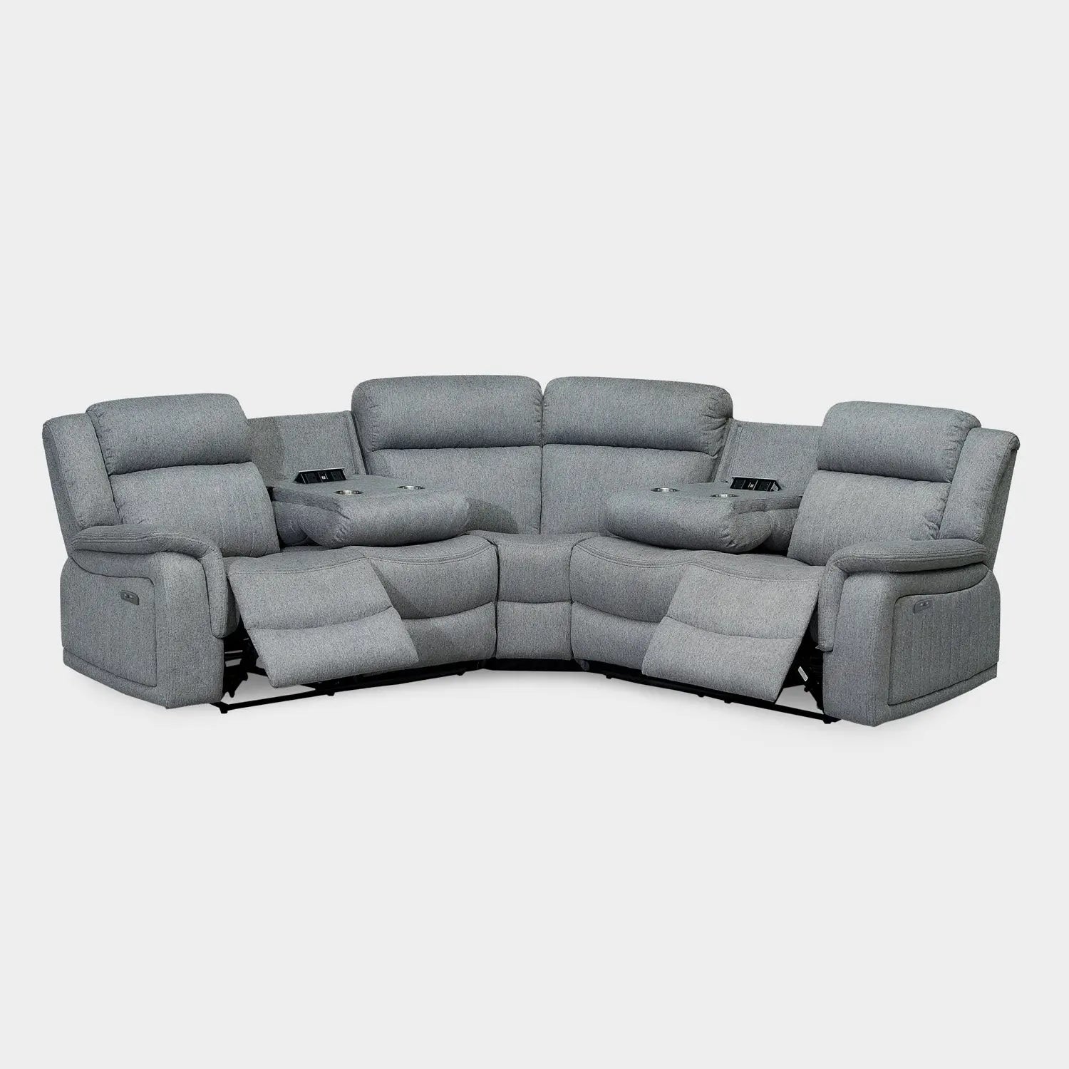 Linden Recliner Sofa Grey Large Corner Darnall Furniture
