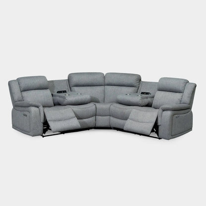 Linden Recliner Sofa Grey Large Corner Darnall Furniture