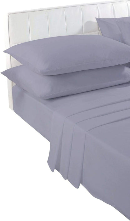 2 Pack Pillowcases Polycotton Plain Dyed Bed Room Pair of Pillow Covers