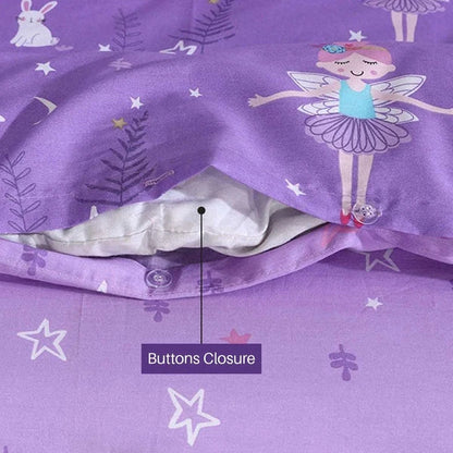 Cotton Bedding Set for Kids Duvet Cover with Fitted Sheet & Pillowcase