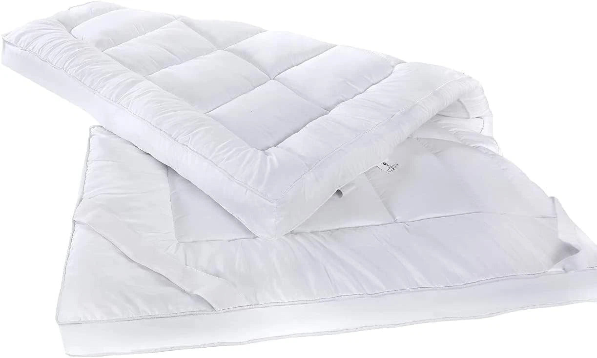 4-Inch Deep Microfiber Mattress Topper 10cm Thick with Fitted Sheet