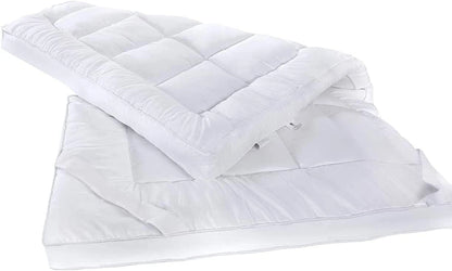 4-Inch Deep Microfiber Mattress Topper 10cm Thick with Fitted Sheet