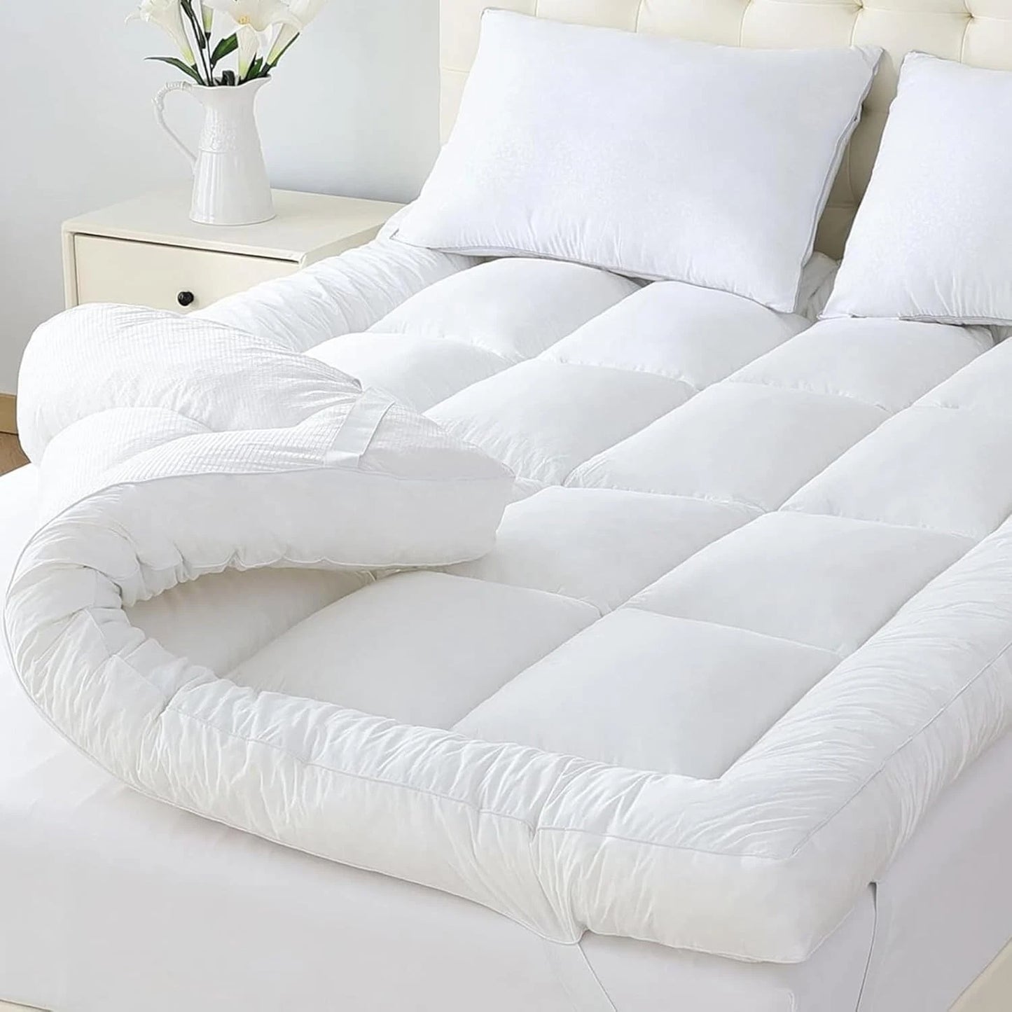 Extra Deep Microfiber Mattress Topper 4inch / 10CM Single to Super King Bed Size