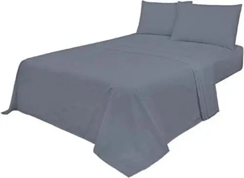 4 Piece Bedding Set Polycotton Fitted Sheets With Pillowcase & Flat Sheet Darnall Furniture