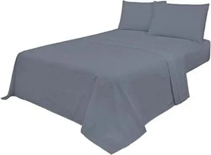4 Piece Bedding Set Polycotton Fitted Sheets With Pillowcase & Flat Sheet Darnall Furniture