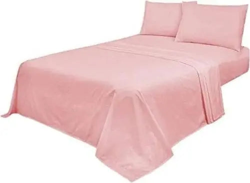 4 Piece Bedding Set Polycotton Fitted Sheets With Pillowcase & Flat Sheet Darnall Furniture