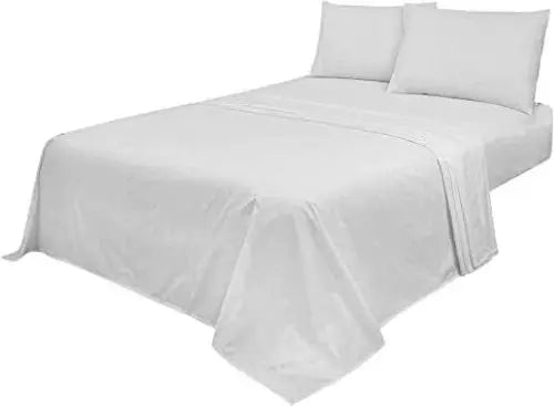 4 Piece Bedding Set Polycotton Fitted Sheets With Pillowcase & Flat Sheet Darnall Furniture