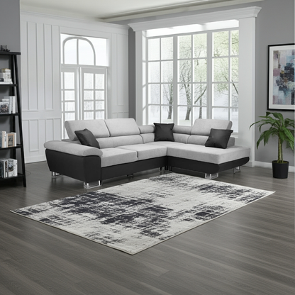 Anton Sofabed Black/Grey Right Hand Facing Corner